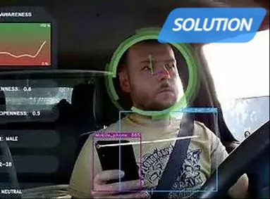 Driver Distraction Detector demo output