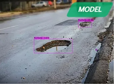 Pothole Detector demo output