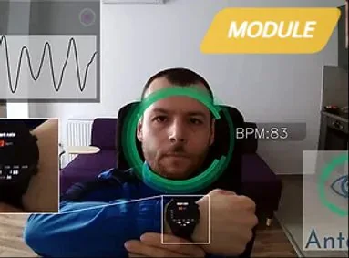 Webcam Heart Rate Monitor demo output